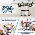 thumbnail image 2 of FPS200 6-Cup Stainless Steel Electric Fondue Pot with Temperature Control, 6 Color-Coded Forks and Removable Pot - Perfect for Chocolate, Caramel, Cheese, Sauces and More, 2 of 7