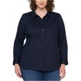 thumbnail image 1 of Tommy Hilfiger Womens Cotton Utility Button Up Shirt, Blue, Plus Size, 0X, 1 of 1