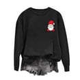 thumbnail image 6 of Under 10 dollars! Womens Christmas Sweatshirts Funny Santa Claus Simple Printed Pullover Tops Loose Fit Long Sleeve Xmas Sweatshirts, 6 of 6