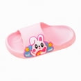 thumbnail image 3 of kpoplk Toddler Slides Slipper Bunny Pillow Sandals Summer Quick Dry Bathroom Slides Beach Water Non-Slip Kids Shower Shoes(Red,11), 3 of 5