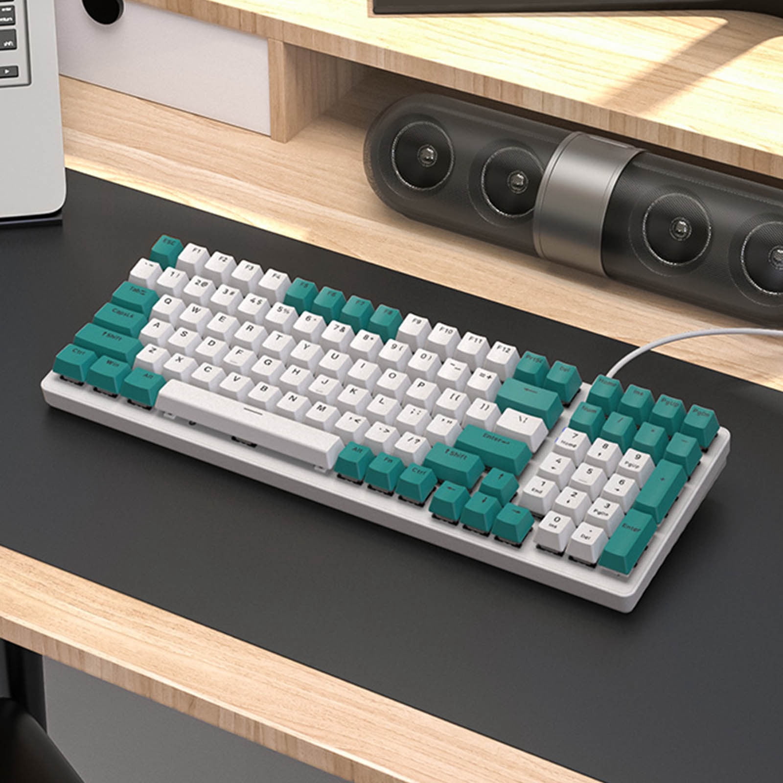 Iumwxz Computer DeskTop Gaming Keyboard 100 Key Mechanical Keyboard Type-C Wired Rgb Led Backlit Red Gaming Mech Keyboard My Order Christmas home decor christmas clearance outdoors indoor