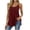Wine, variant on Kukoosong Women's Pleated Front Tank Tops, Adjustable Spaghetti Strap Flowy Camisole, Scoop Neck Loose Sleeveless Shirts for Summer Casual Layering