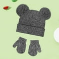 thumbnail image 1 of Chapeaux pour Bébé Tricotés, Bonnet d'Hiver Double Pompon pour Tout-Petit, 1 of 3