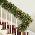 thumbnail image 4 of Door Decoration Party Decoration Red Christmas Decoration Wreath Garland Decorative Christmas Garland Artificial Xmas Tree Rattan Christmas Rattan Q, 4 of 7