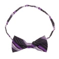 thumbnail image 2 of 1 pieza de vestidos formales para hombre, decoración de cuello, pajaritas y corbatas pre-atadas Tiras moradas Hugo Corbatas Bowtie para hombre, 2 of 7