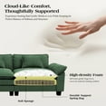 thumbnail image 4 of CDCASA 154" Modular Sectional Sofa Bed, 4-Seat Cloud Couch with Movable Ottoman, Deep Seat Modern Sofa, Oversized Sectional Couches for Living Room, Green, 4 of 8