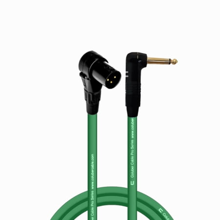 Columber Cable - Right Angle XLR Male to Right Angle 1/4" TS 3-Pin Connector