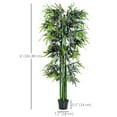 thumbnail image 3 of Outsunny 6FT Artificial Bamboo Tree Fake Plant in Pot Indoor Décor, 3 of 10