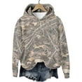 thumbnail image 4 of Camo Hoodies for Women Maple Leaf Hoodie Coats with Pockets Long Sleeve Hooded Sweatshirts Coat Oversized Jakcets Fashion Pullover Trendy Tops Camouflage Shirts, 4 of 7