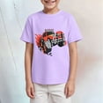 thumbnail image 2 of Ymyiu T Shirts for Boys Kids Toddler Boy Short Sleeve T Shirt Tees Baby Tops Summer Clothes 5T 6T,(Light Purple 5-6 Years), 2 of 4