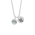 thumbnail image 2 of Delight Jewelry Silvertone Giddy Circle Silvertone Script Initial Disc - N - Charm Necklace, 20"+3", 2 of 4