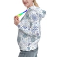 thumbnail image 2 of Kdxio Retro ice blue snowflakes Print Womens Oversized Hoodies Sweatshirts Hooded Pullover Tops Sweaters Casual-Medium, 2 of 7