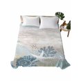 thumbnail image 2 of King Flat Sheet Only Summer Ocean Coral Conch Soft Microfiber Cooling Bedding Sheets Coastal Starfish Retro Plank Flat Bed Sheet for Hotel,Home Decor, 2 of 9