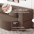 thumbnail image 4 of BOFANG Convertible Floor Sleeper Sofa 78" Teddy Fabric Folding Mattress Couch,No Assembly,Brown, 4 of 8