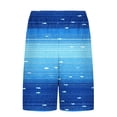 thumbnail image 4 of Aobny Shorts for Men with Liner Striped Board Bottom Big & Tall Casual Slim Beach Clothes,Blue,S, 4 of 6
