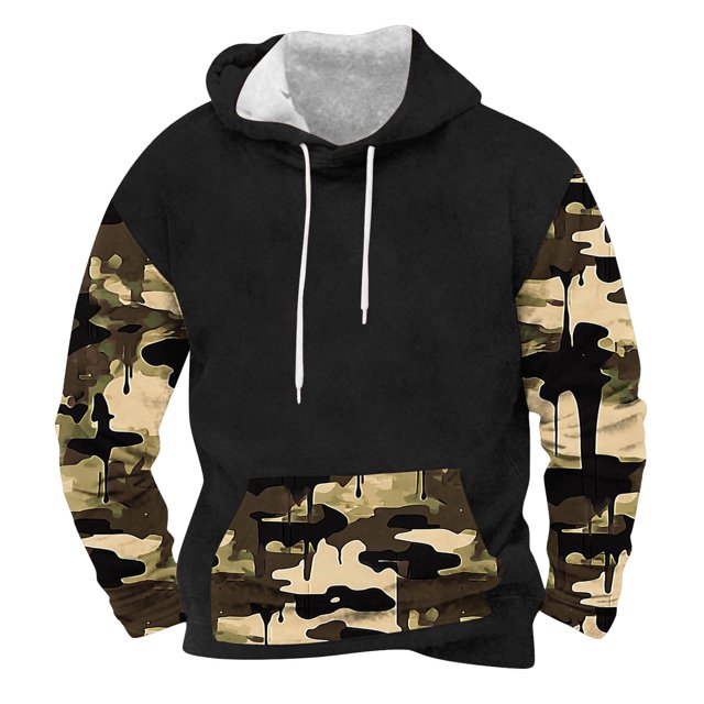 Sudaderas con capucha para hombre, moda, bolsillos, manga larga, estampado, sudaderas con capucha, blusa para hombre, blusa de poliéster