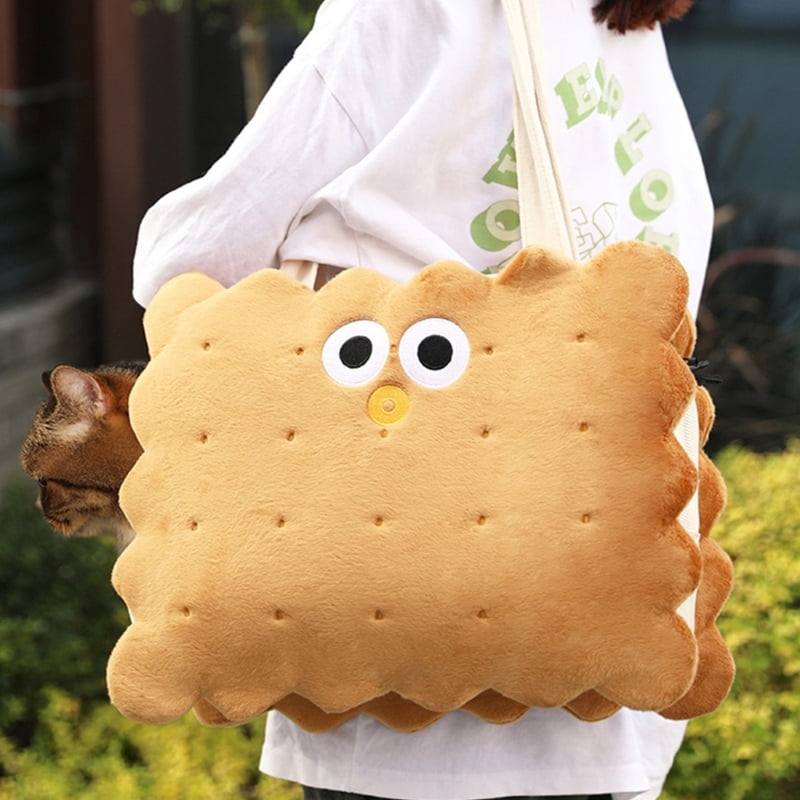 Cartoon Biscuit Shape Backpacks for Dogs Puppy Tote Bags Backpack Pet Bag Cat Carriers Bag Small Dog Carriers Supplies