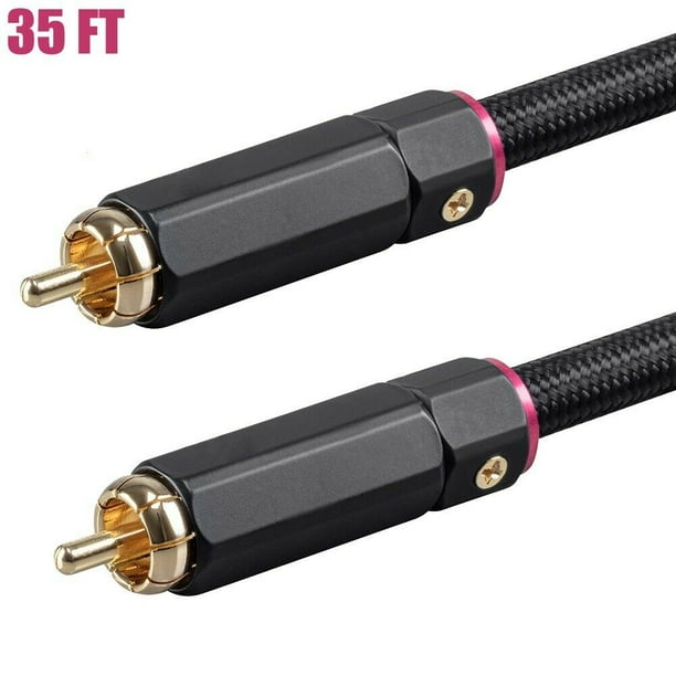 35FT Premium Digital Coax Coaxial Audio Video RCA Cable Cord S/PDIF RG6