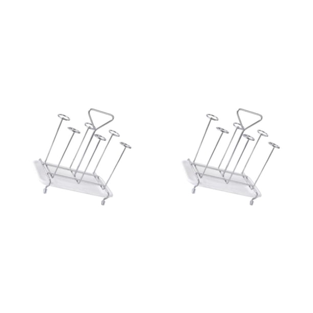 Bearachild Luxury Iron Mug Holder Stand 6 Cup Hooks for Glasses Organizer Home Kitchen Tipo 1 2Conjunto
