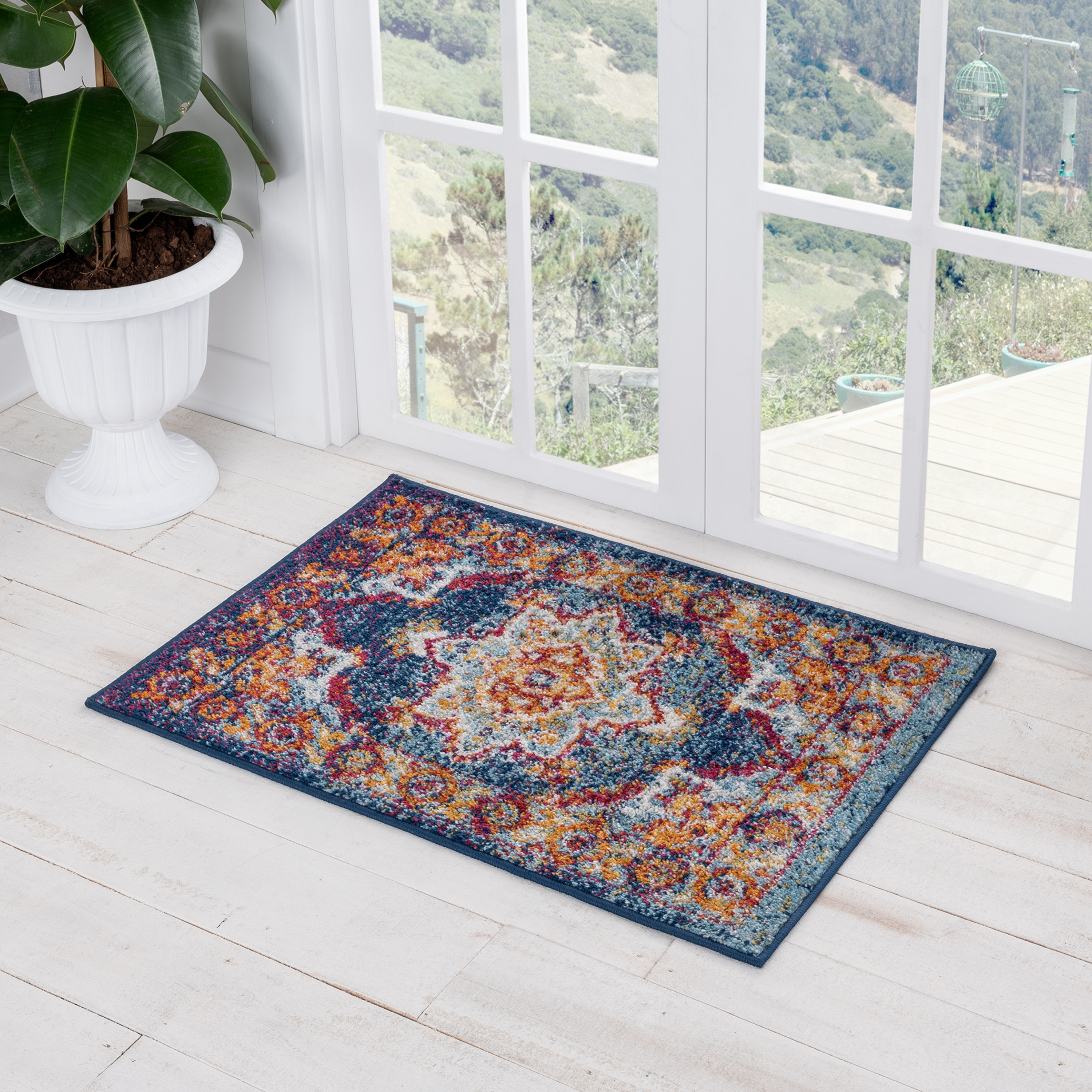 Traditional 2x3 Area Rug 2 X 3 Medallion Blue Gold Indoor Scatter Easy To Clean Walmart Com Traditional 2x3 Area Rug 2 X 3 Medallion Blue Gold Indoor Scatter Easy To Clean Walmart Com