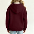 thumbnail image 5 of NEBWOAK Girls Fleece Sweatshirt, Wine Pullover Hoodie Long Sleeve Varsity Print,Size 10-11T, 5 of 6