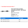 thumbnail image 2 of Front Left CV Axle Assembly - Compatible with 2003 - 2007 Nissan Murano 2004 2005 2006, 2 of 2