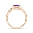thumbnail image 2 of ANGARA Natural 1.15 Ct. Amethyst with Diamond Halo Engagement Ring in 14K Rose Gold for Women (Ring Size: 3.5), 2 of 9