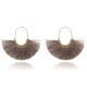 thumbnail image 5 of Jumpingount Pendientes creativos con borlas en forma de abanico para mujer, estilo nacional Ins, elegancia Vintage, moda, chica con estilo, joyería colgante Caqui 2piezas Jumpingount CBP207392, 5 of 5