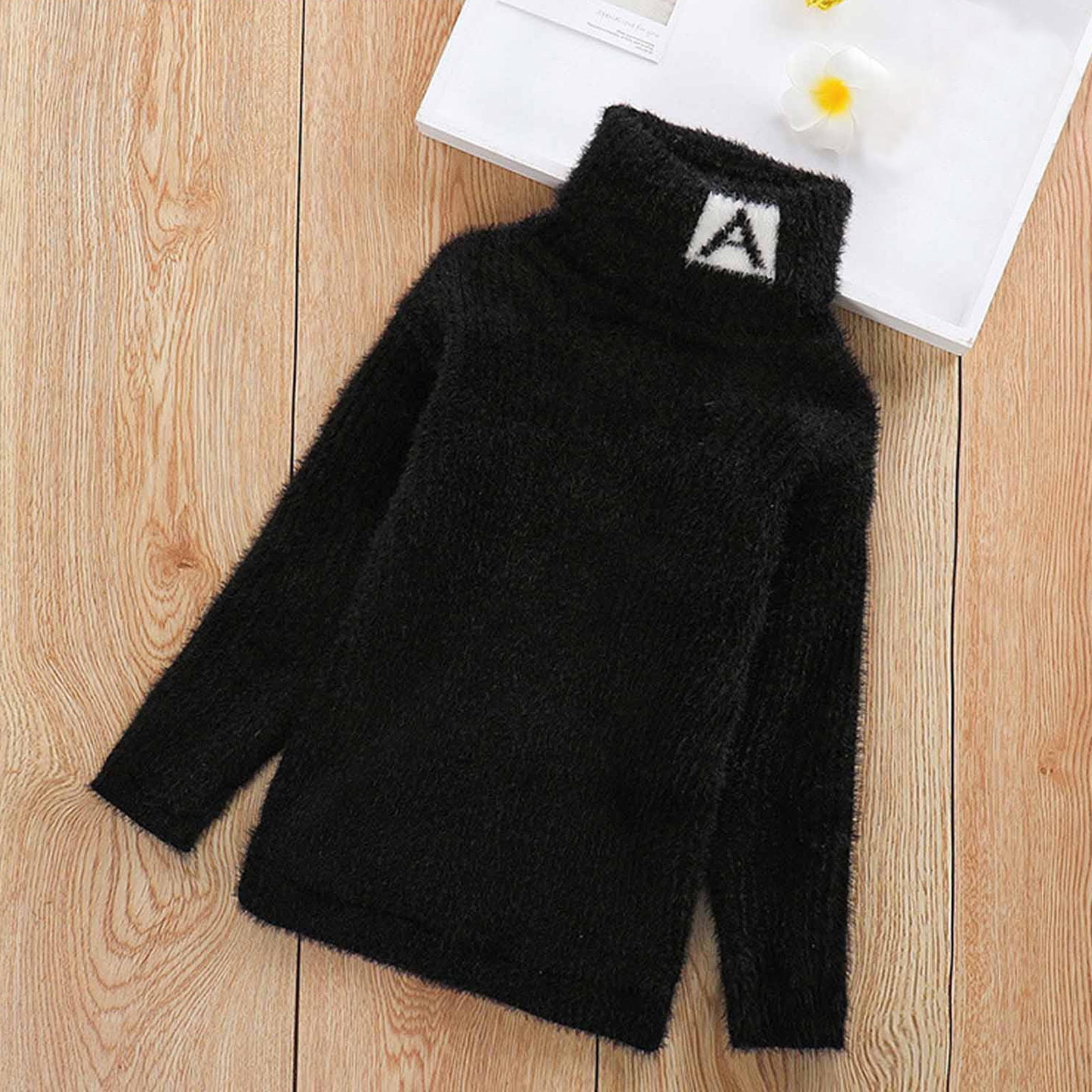 Pull En Polaire à Col Roulé Pour Fille - Chaud Et Doux, Manches Longues, Parfait Pour L'automne Et L'hiver - 8