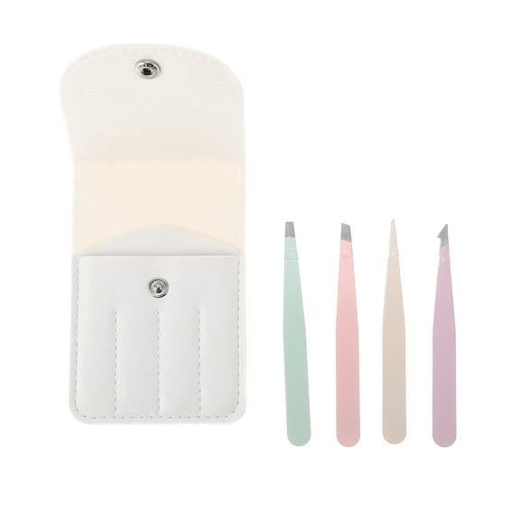 Unique Bargains 1 Set Portable Eyebrow Tweezer Kit for Bathroom Travel Hotel Colorful