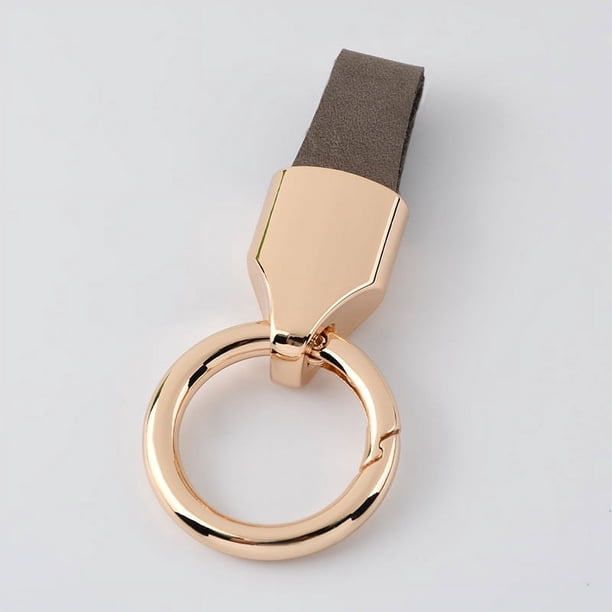 LLavero de coche de piel de vaca esmerilada, sencillo, ligero, de lujo, para colgar en la cintura, llavero de cuero para mujer, pequeño colgante antipérdida