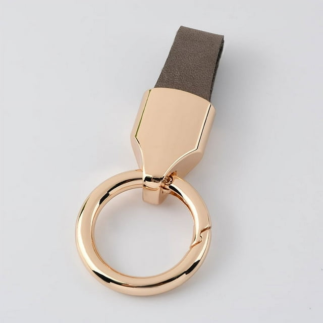 LLavero de coche de piel de vaca esmerilada, sencillo, ligero, de lujo, para colgar en la cintura, llavero de cuero para mujer, pequeño colgante antipérdida