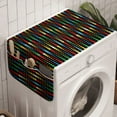 thumbnail image 1 of Colorful Washing Machine Organizer, Geometric Polka Dots Composition with Halftone Pattern on Dark Toned Background, Anti-slip Fabric Top Cover for Washer and Dryer, Multicolor, by Ambesonne, 1 of 1