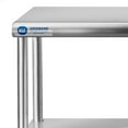 thumbnail image 5 of GRIDMANN NSF Stainless Steel Commercial Kitchen Prep & Work Table Plus A 2 Tier Shelf - 72 in. x 12 in., 5 of 7