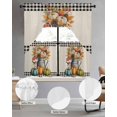 thumbnail image 2 of Fall Pumpkin Swag Kitchen Curtains Sets for Windows 24 Inch Length, Thanksgiving Maple Leaf Plant Fruit Plaid Short Window Curtain Panels Swags Valances and Tiers 3 Piece Set for Cafe/Dining Room, 2 of 5