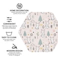 thumbnail image 3 of Honeii Rabbit Forest print Leather Coaster Set of 4, ideal for safeguarding your furniture from drinks spills and effortless cleanup-Hexagon, 3 of 6
