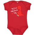 thumbnail image 3 of Inktastic My First Valentine's Day Red Dinosaur with a Heart Boys or Girls Baby Bodysuit, 3 of 5