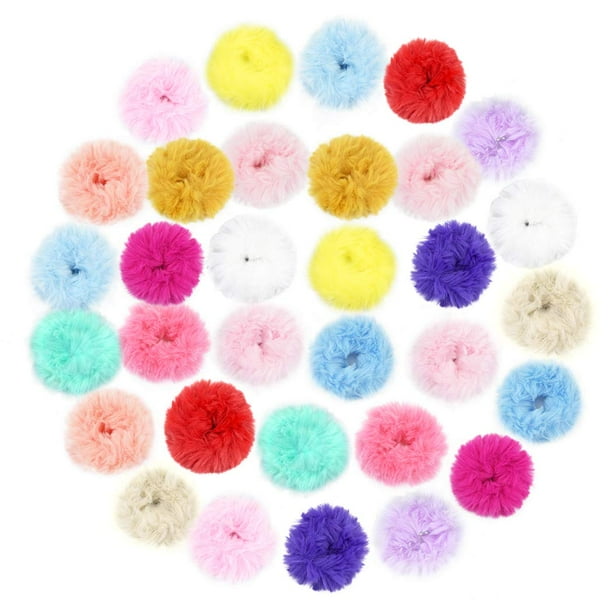 jiebor 32 piezas de coleteros y accesorios para el cabello de piel sintética para mujeres – lazos para el pelo, cuerdas, pulseras, anillos para coletas