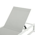 thumbnail image 3 of Christopher Knight Home Outdoor Chaise Lounges with 5-Level Adjustable Backrests, White and Light Gray, Set of 2, 3 of 13