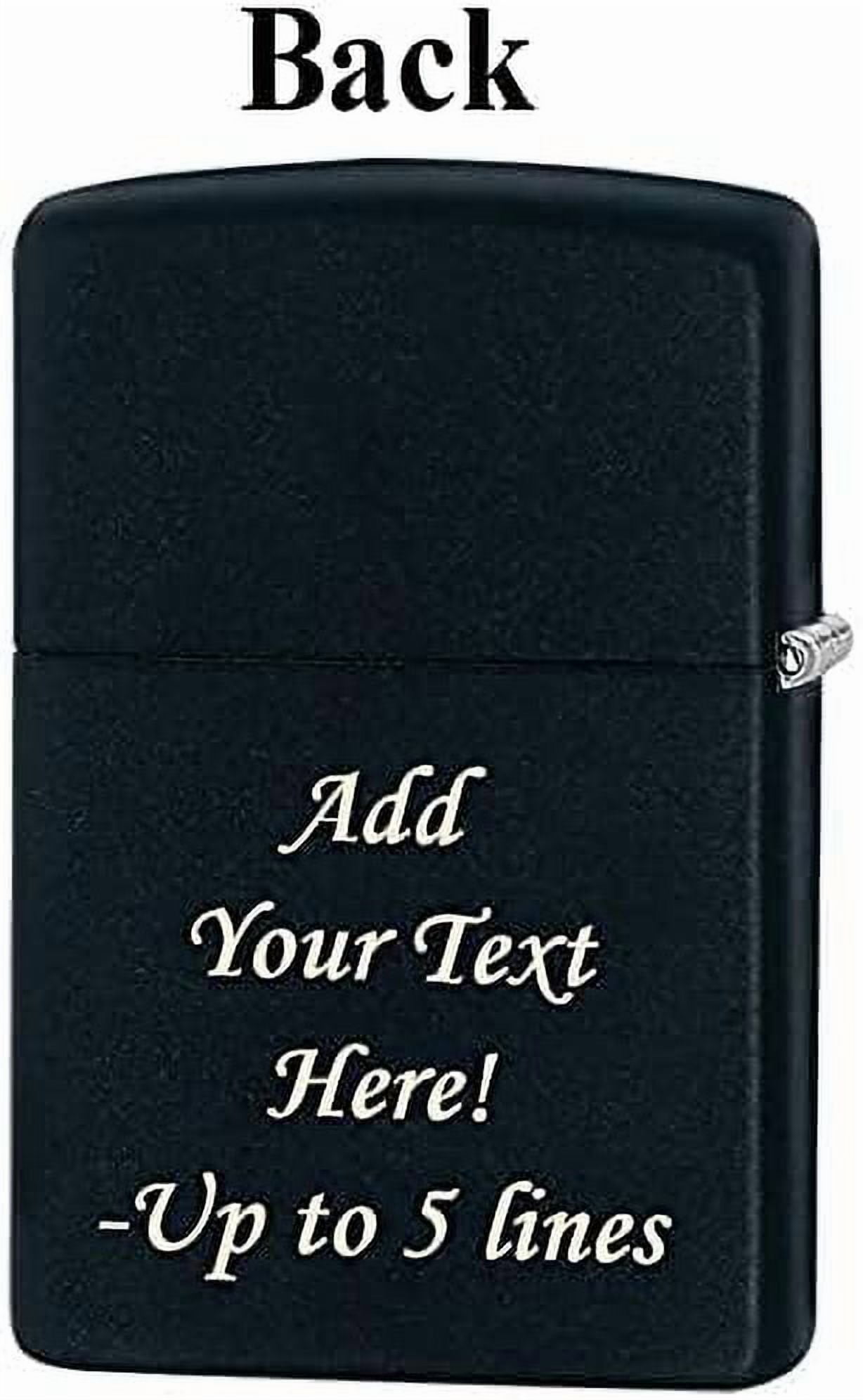 Personalized Message Engraved Customized on Backside Wolf Wolves Zippo Lighter #Z5315 (Black Aztec)