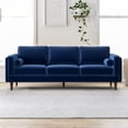 thumbnail image 5 of Hunley Luxury Modern Furniture Velvet Living Room Couch in Navy Blue, 5 of 6
