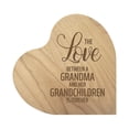thumbnail image 1 of Engraved Wooden Heart Block 5” x 5.25” x 0.75”- The Love Between, 1 of 6