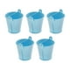 thumbnail image 1 of 5 cubos de metal galvanizado, cubos de hielo, recipientes para manualidades con asa, decoración del hogar, jarrones metálicos decorativos resistentes Azul, 1 of 8