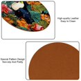 thumbnail image 5 of Toucan Set of 6 Round Microfiber Leather Coasters, 11x11 cm/4.3x4.3 in, Drink Coasters for Home and Office, and Water Absorbent Cup Coasters, 5 of 6