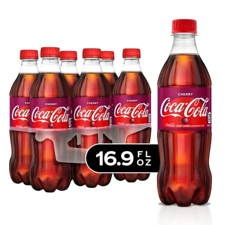 (4 Pack) Coca-Cola Cherry, 16.9 Fl Oz, 6 Count (Best Damn Cherry Cola Caffeine)
