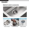 thumbnail image 4 of Houzer Laundry 25 inch Stainless Steel Drop-in Topmount 1-hole Single Bowl Sink 12 inch Deep Laundry Sink - LTS-2522-1, 4 of 7