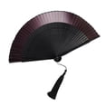 thumbnail image 2 of Sunjoy Tech Ancient Fan Hollow Out with Tassels Vintage Bamboo Folding Fan Decor Ladies Hand Fan Daily Use, 2 of 8