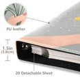 thumbnail image 3 of FORMRS 3 Ring Photo Album 4"x6" Self Adhesive Large Capacity PU Leather Cover, Stars Flower, 3 of 8