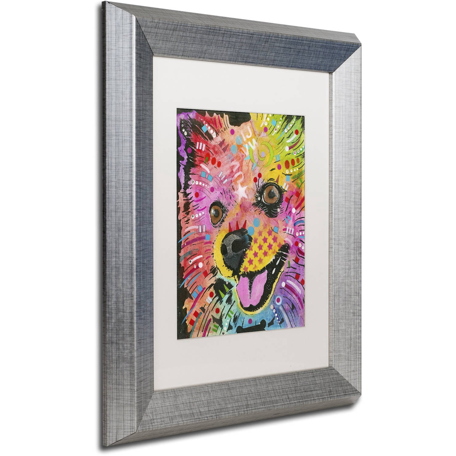 Trademark Fine Art "15" Canvas Art by Dean Russo, White Matte, Silver Frame