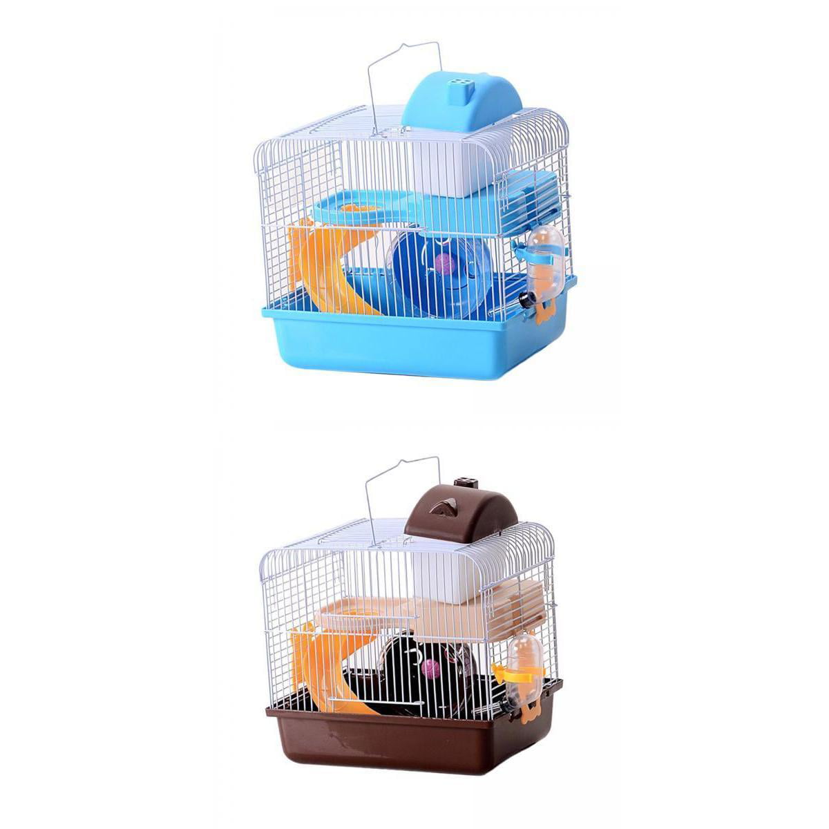 Pet Supplies Hamster Cage 2 Layers Mouse House Mice Rat Castle Habitat Bottle 